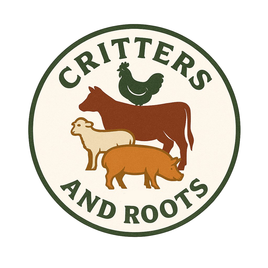 Critters and Roots — farm logo